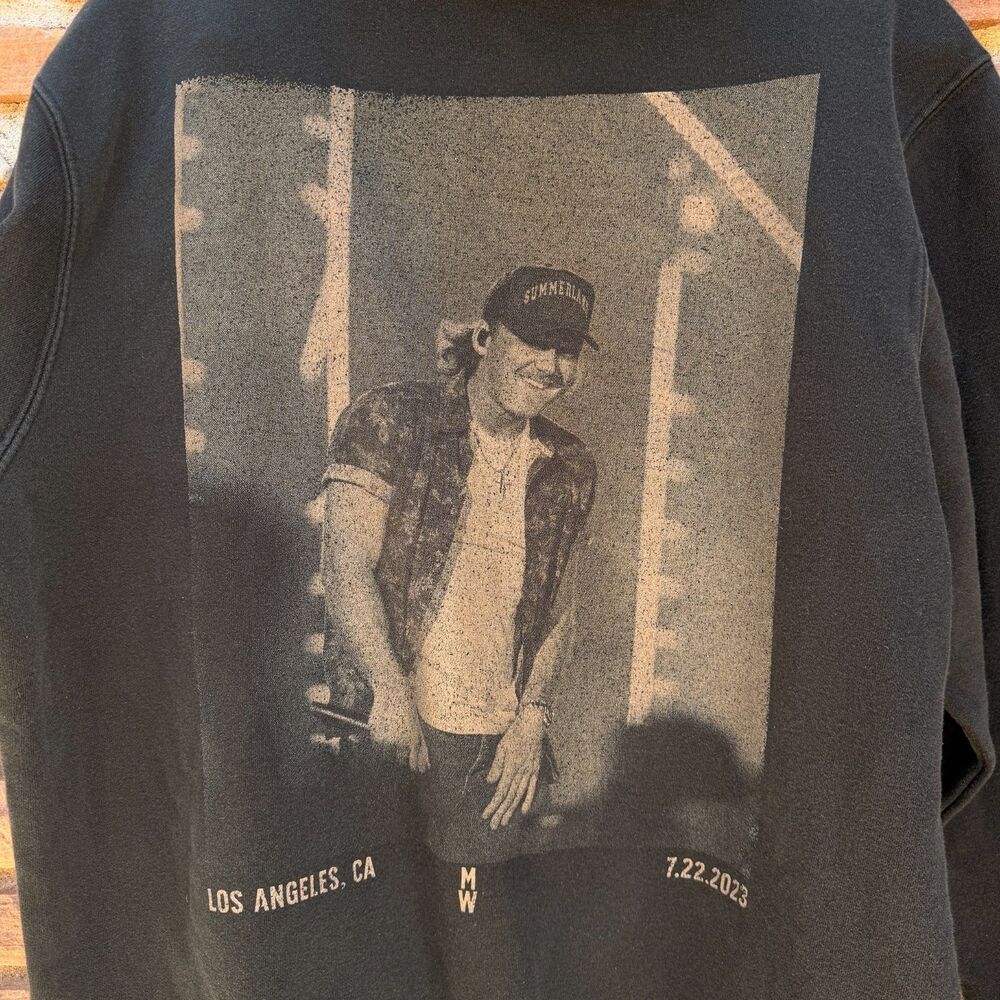 Morgan Wallen Live In Concert Hoodie Los Angeles 07-22-2023 Black Tour Merch Lrg